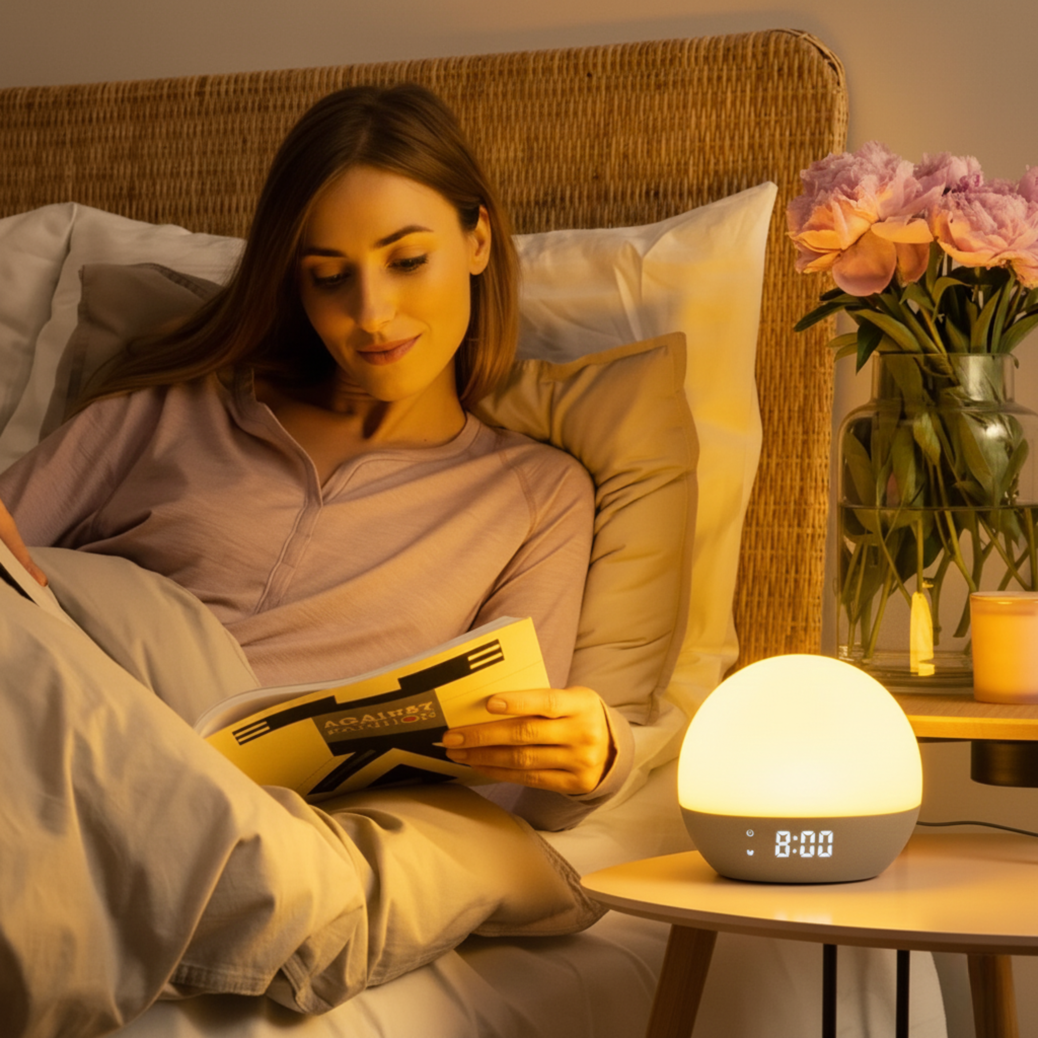 Sólarupprásar-vakningarklukka