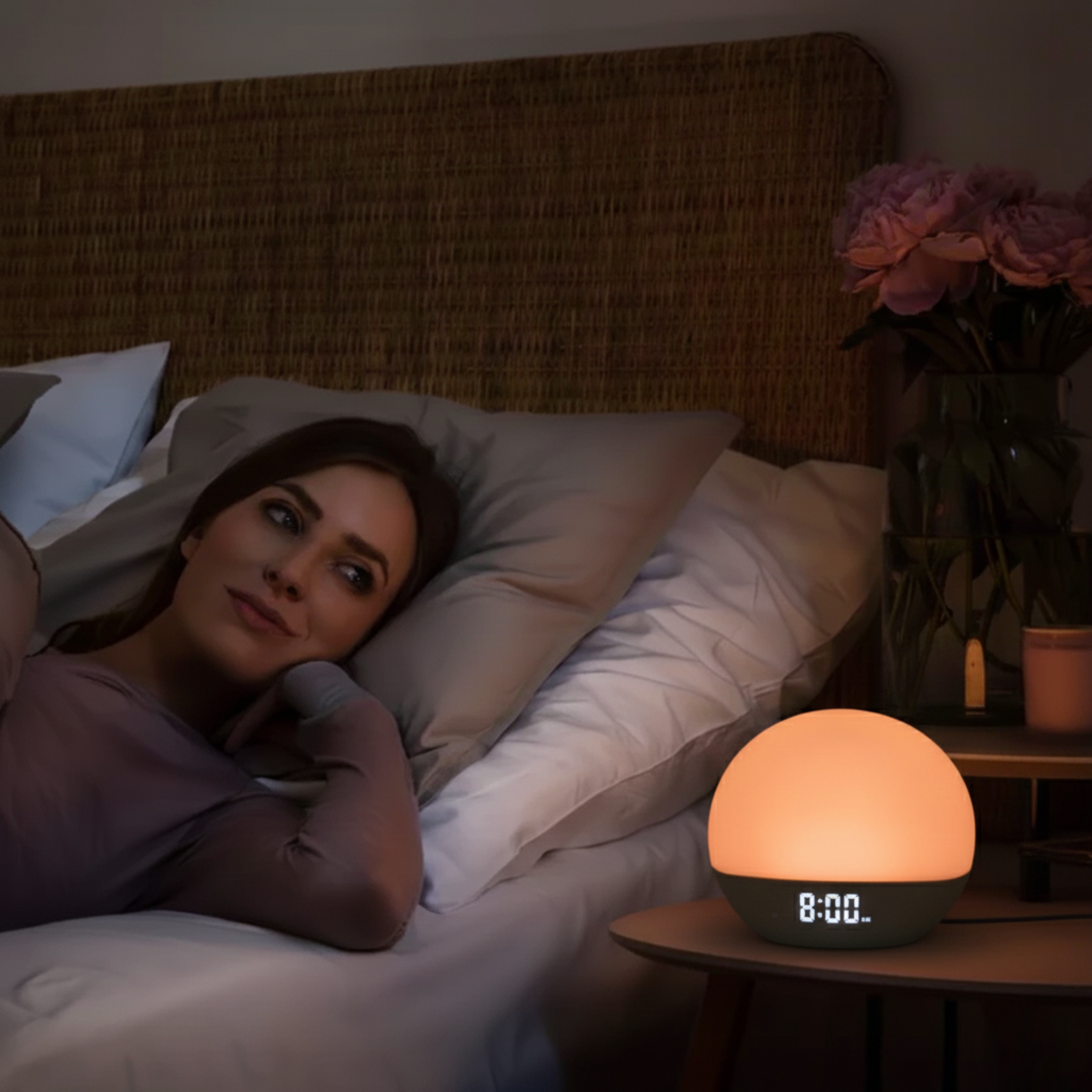 Sólarupprásar-vakningarklukka