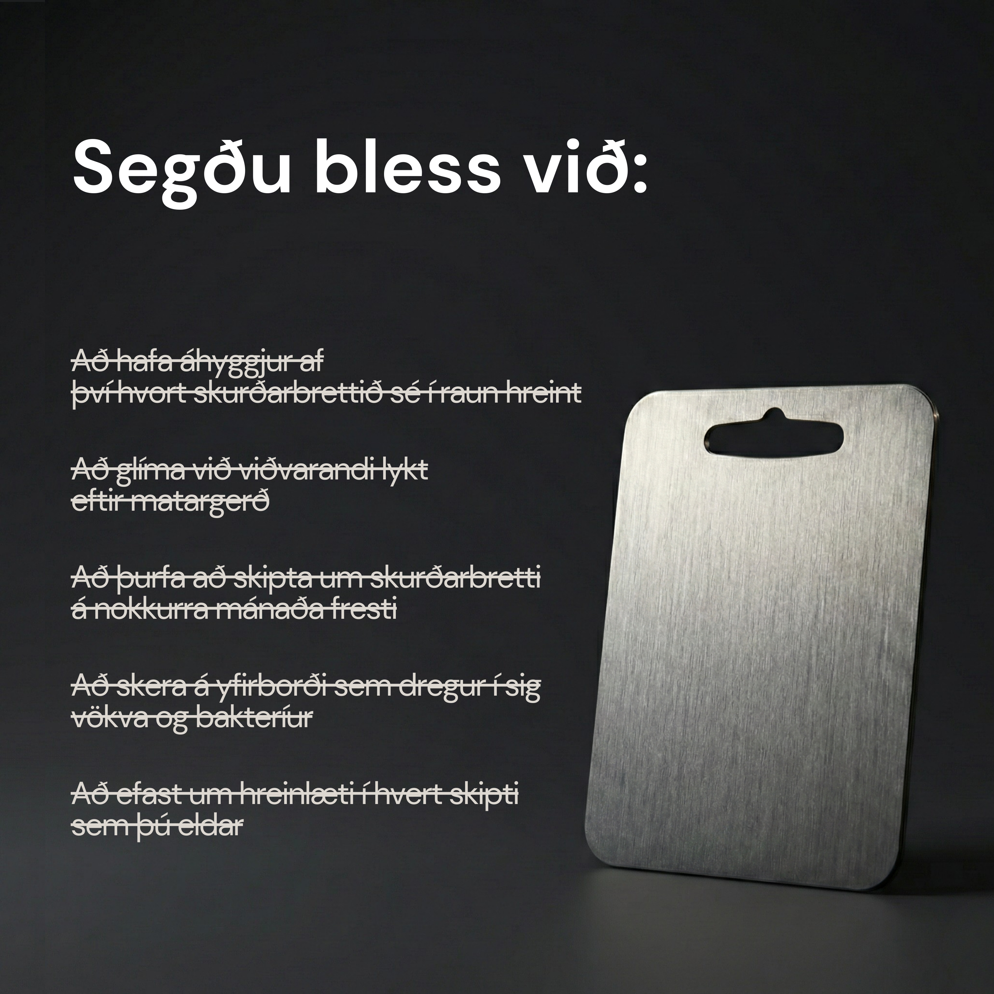 Skurðarbretti úr títan